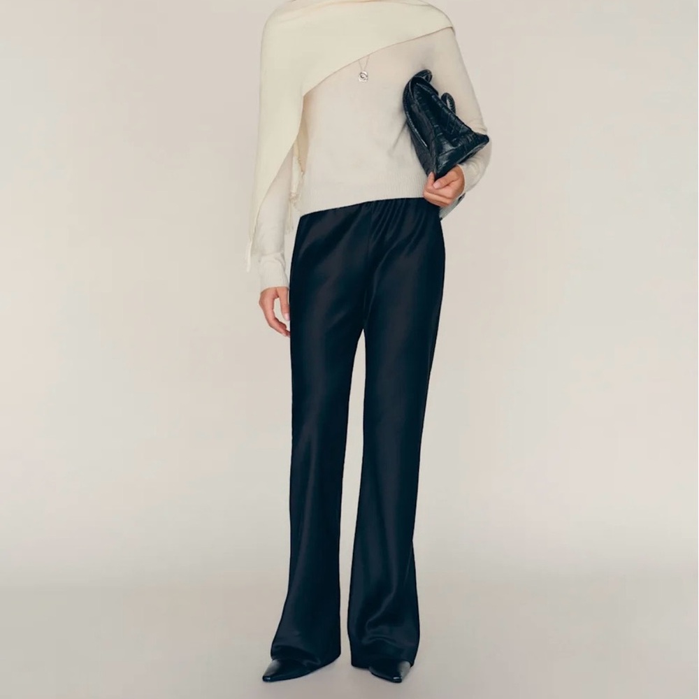 Reformation Black Wide Leg Pants